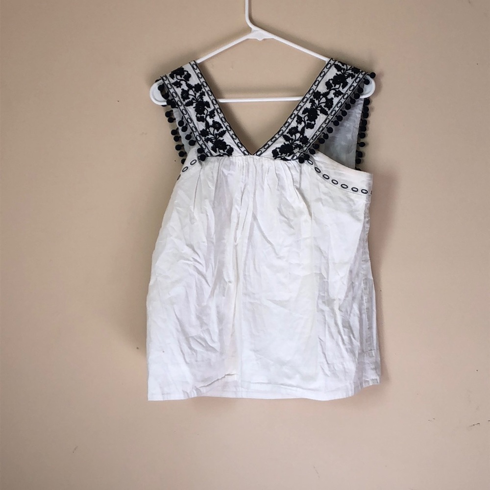 J crew floral and white blouse